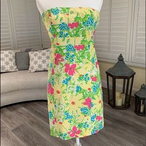 Vintage Lilly Pulitzer beautiful strapless dress!  Classic Lilly ~ pristine